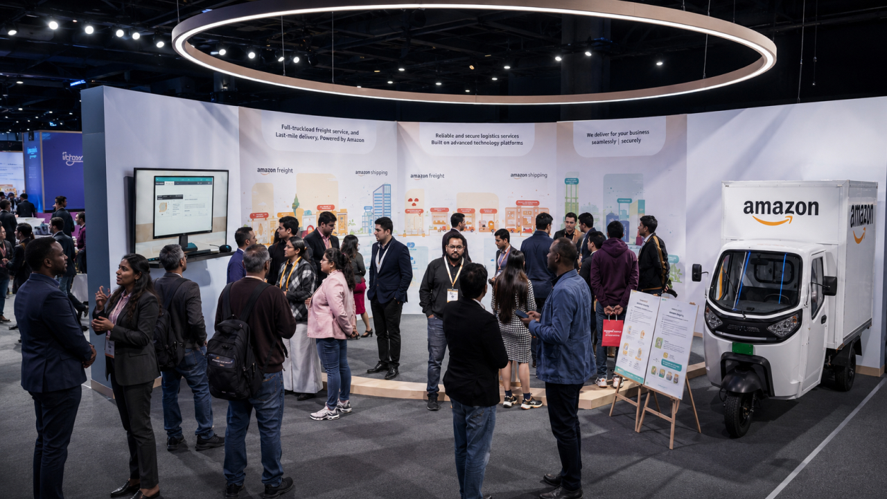 Amazon logistics experience center with interactive booth engagement